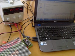Einfache Laufschrift mit LEDs und mbed