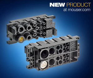 The new TE Connectivity's modular high-power FORGE drawer connectors available from Mouser.