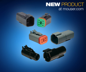 Die jetzt bei Mouser Electronics erhältliche Steckverbinderfamilie DEUTSCH DT von TE Connectivity besteht aus den drei Baureihen DT, DTM und DTP.