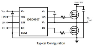 Prinzipschaltung der Treiber. Bild: Diodes.