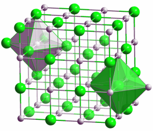 Kristallstruktur von Tantalcarbid. Bild: Solid State / Wikipedia