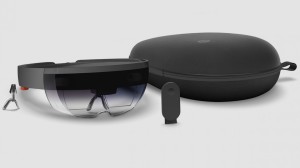 Le kit HoloLens vu sans casque de réalité augmentée.