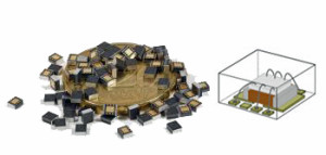 Miniatuur DC/DC-converter met geïntegreerde spoel