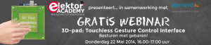 Elektor-webinar: 3D contactloze besturingsinterface met Arduino