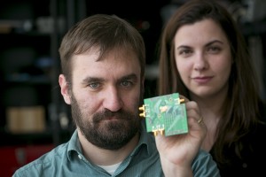 Testprint met de tweeweg-transceiver (foto: Jason Koski / Cornell University).
