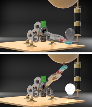 De schakelaar kan mechanisch en elektrostatisch worden bediend (afbeelding: KIT).