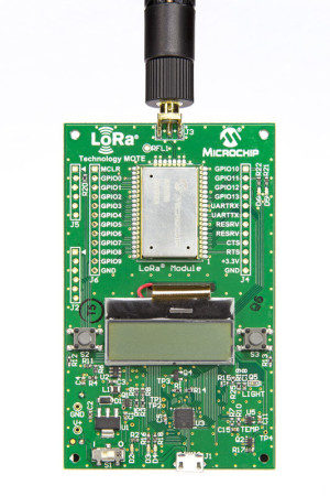 Batterijgevoed LoRa-evaluatieboard.