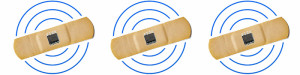 Slimme pleisters... straks met sensortechniek en draadloze communicatie? Afbeelding: T. Scherer
