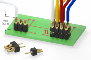 Low-Profile Solder Cup Headers