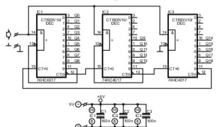 Three Circuits with Two and Three Counter ICs