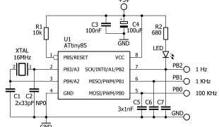 référence de fréquence avec ATtiny