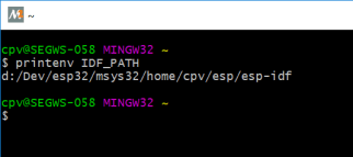 ESP IDF path
