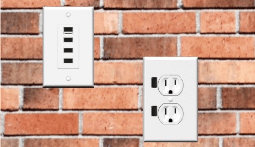 USB wall outlets save space and reduce clutter