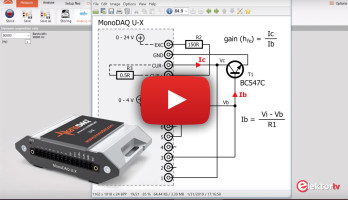 MonoDAQ-U-X: Measuring (via a USB port) with DEWESoft