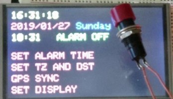 This GPS-based alarm clock hides a cool graphics touch screen library