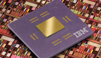 World&#39;s first "copper chip" is a fully functional CMOS 7S microprocessor module on top of a copper wafer. Source: IBM
 