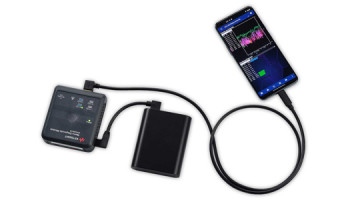 Keysight’s new Nemo Diagnostics Module connects to the 5G smartphone via a micro USB port, which in turn is connected to an external battery.