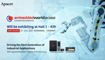 Apacer at embedded world: Hall 1, Booth 439