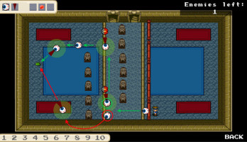Learning agents in a computer game. The training is based on machine learning (Image: RUB, Institute of Neuroinformatics)