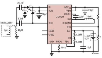 LTC4120: Drahtloser 400-mA-Energieempfänger