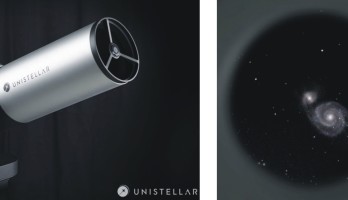 Das kleine und bequem zu transportierende eVscope ist dank des eingebauten Bildverstärkers sogar besser als viele größere Instrumente (Fotos: Unistellar Optics).