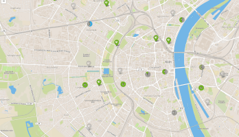 Die Karte zeigt alle Sensorboards in Köln, die Daten auf openSenseMap hochladen.