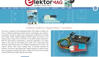 Drahtlos im Fokus: Elektor Sep/Okt 2022