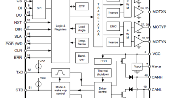 Superbe circuit de commande de moteur pas et pas : AMIS-30523