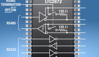 Émetteur-récepteur double, robuste, multi protocoles RS232 / RS485, à terminaison intégré