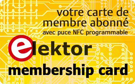 Puce NFC sur la carte de membre d'Elektor