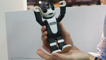 RoboHon reconnaît son utilisateur grâce à la caméra intégrée dans son visage.