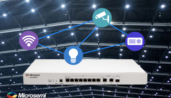 Un commutateur à huit ports compatible avec le standard Power-over-Ethernet (PoE) IEEE 802.3bt pour créer des systèmes d’éclairage intelligents économiques