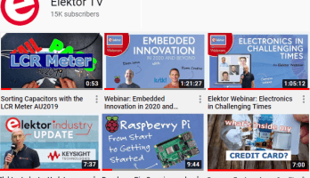 Elektor TV : notre chaîne YouTube passe le cap des 15000 abonnés