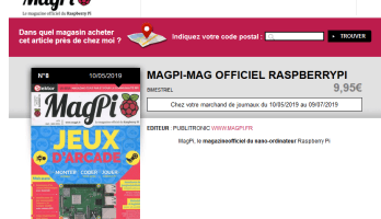 Où trouver le magazine MagPi en kiosque ?