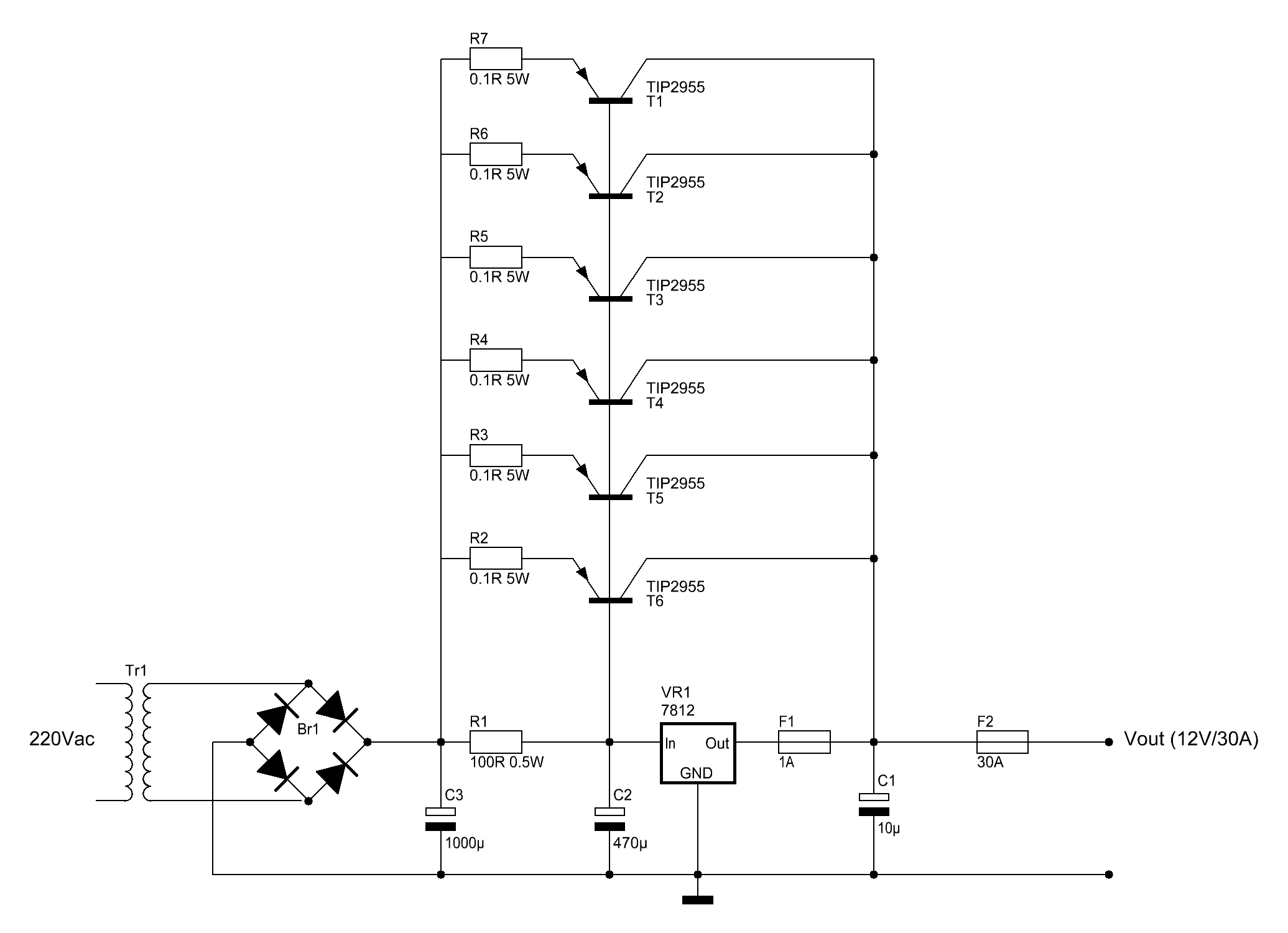 Alimentatore 12V 30A