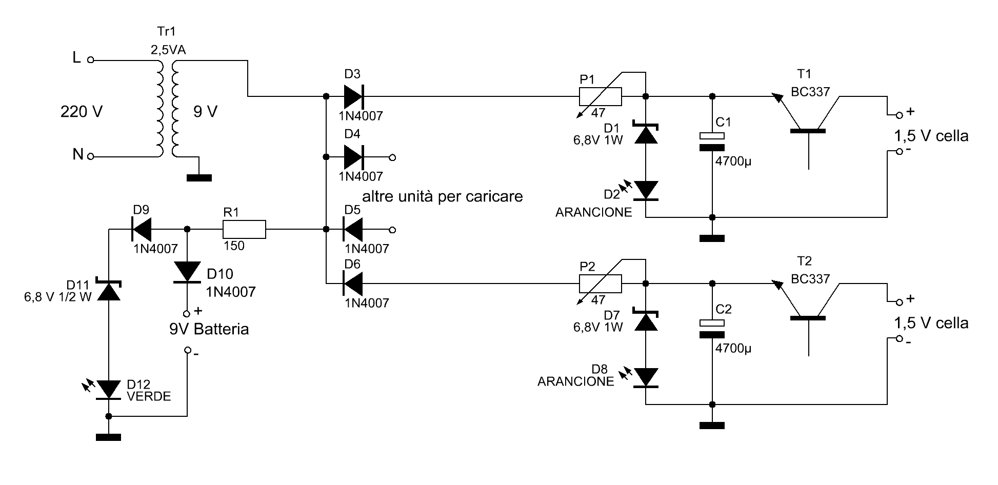 Caricabatterie da 1,5V