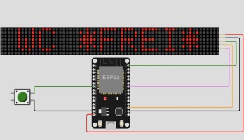 WOKWI + ESP32: Banner con MAX7219  Programmato con ANNEX32 