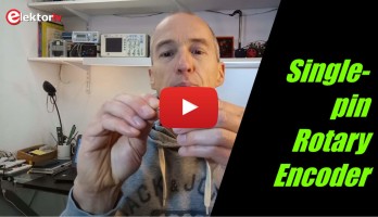 Draai-encoder op één pin aangesloten
