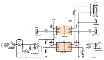 Circuit: Compacte geïsoleerde oscilloscoop-probe voor doe-het-zelvers