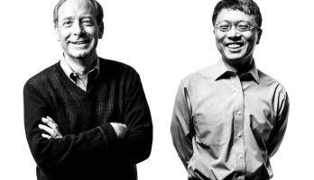 Brad Smith en Harry Shum van Microsoft schreven het voorwoord van The Future Computed. Beeld: Microsoft