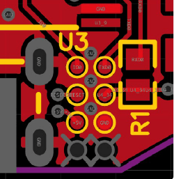 Connections on the PCB. Wireless Link for Classic Test Equipment