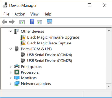 blavk magic probe in windows device manager