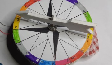 Connected Indoor Weather Vane from a Camembert Box