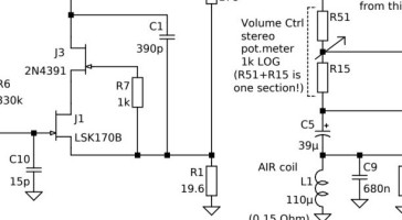 Audio 10x Pre-Amplifier 320mVeff. Loudness Control: theory and circuit
