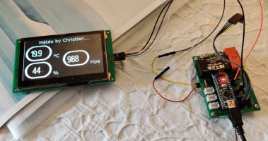 A simple barometer with BME280, DIY arduino board and DWIN display