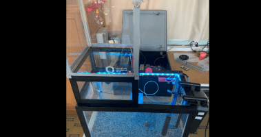 Automated aquarium with greenhouse