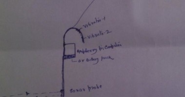 Raspberry Pi sonar distance measuring Robot - a walking aid [150401]