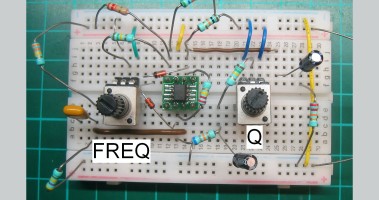 Analog Synthesizer Filter using one opamp
