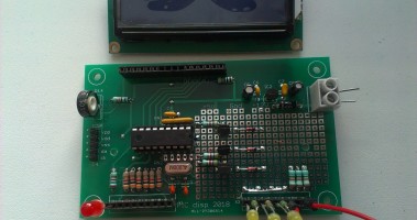 Prototype board for microcontroller with LCD