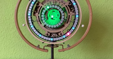 Kinetic object clock with NeoPixel-Ring